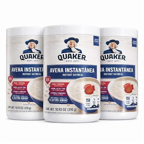Quaker Avena Instantanea - Avena instantánea, paquete de 3, 10.93 onzas