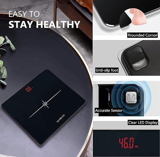 Báscula Digital NUTRI FIT, 330 lb, LED Negro miniatura 3