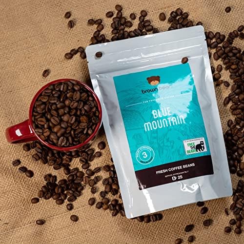Blue Mountain Blend Medium Roast Ground Coffee 227g - Ideal for French Press Cafetiere Filter Drip V60 Aeropress - Brown Bear - Strength 3 - Donation to Free The Bears