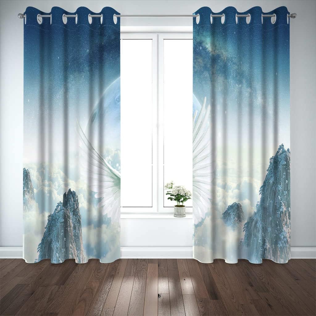 Générique Rideau Occultant Isolant Thermiques Phonique Enfant 3D Animal Licorne Fantaisie Lot De 2 Rideaux Occultants Rideau Opaque avec À Oeillets - Rideaux pour Salon Et Bureau Hôtel
