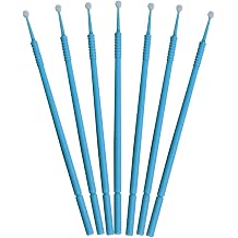Vivid Microfoam Tip Applicators - Microbrush Applicator Great For Dental, Beauty or Personal Care, with Convenient Dispenser, Pack of 400, PeleTip Regular 2mm, Blue