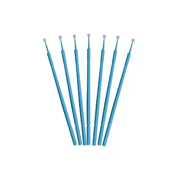 Vivid Microfoam Tip Applicators - Microbrush Applicator Great For Dental, Beauty or Personal Care, with Convenient Dispenser, Pack of 400, PeleTip Regular 2mm, Blue