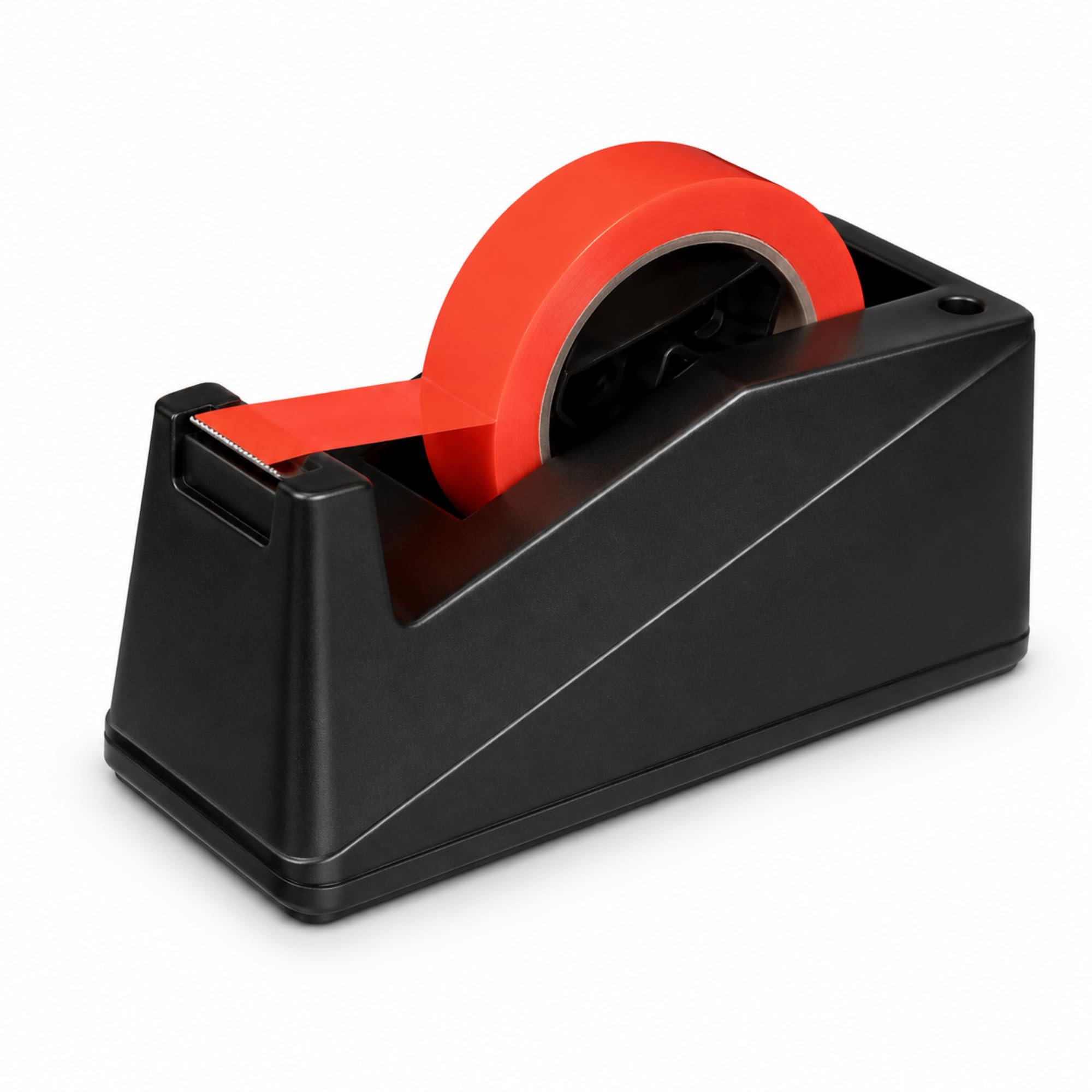 25mm Bench Tape Dispenser, Desktop Tape Holder with Serrated Metal Blade, Stable Tape Cutter for Office, School, Home, Packing, Wrapping, Labelling and Everyday Desk Use