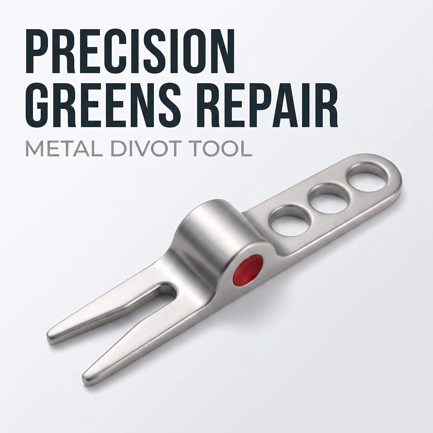 Jinshining 4 Pcs Silver Golf Ball Fork Pivot Divot Repair Tool Compatible Golf Divot Tools for Divot Tools