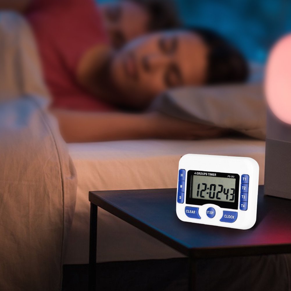 Minuterie Numérique Avec Grand écran LCD - Jusqu'à 99 Min 99 Sec - Pile AAA Incluse - Idéale Cuisine, Sport, Enseignement