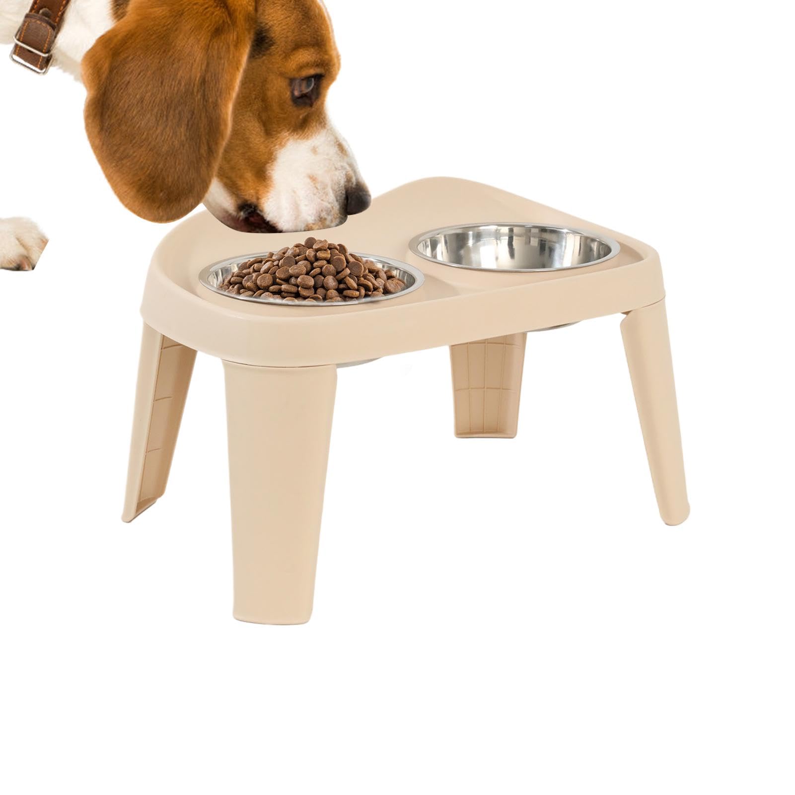 Gamelle surélevée pour chien et double support en acier inoxydable au design épuré