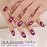 Double Rhythm Jelly Glass Cat Eye Gel Polish with Magnet 15ML Holographic Glitter Shimmer Translucent Sheer Color Magnetic Nail Polish Salon DIY at Home (Burgundy Purple-MC1265)