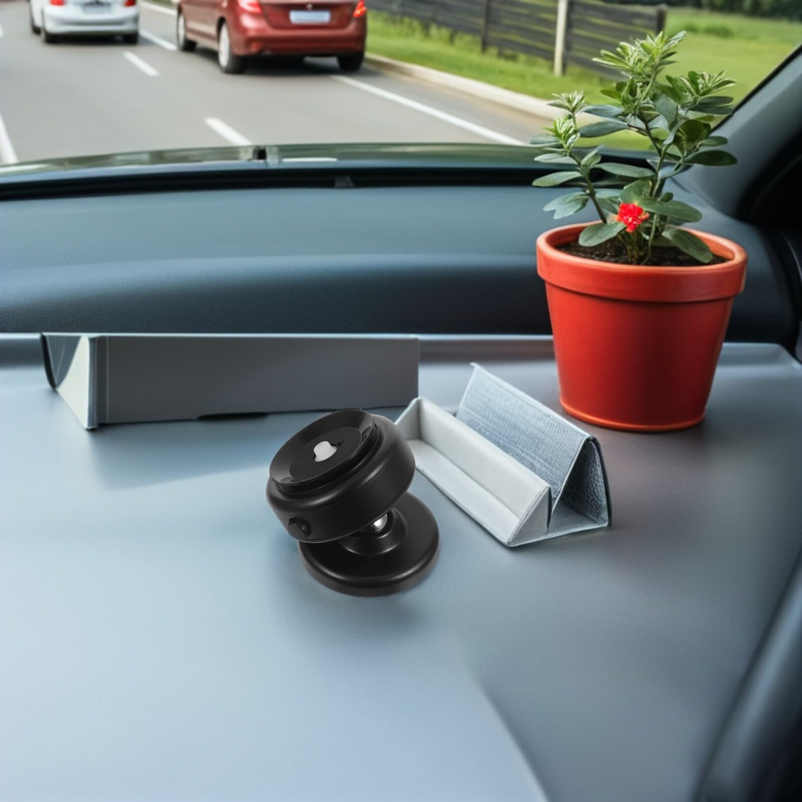 OUNONA Soporte para Móvil de Coche con Ventosa Negra Soporte Magnético para Teléfono Móvil Rotación Multiángulo y Compatible con Smartphones Adecuado para Salpicadero y Navegación GPS