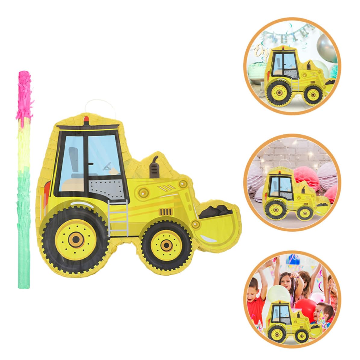 Piñata Excavadora Papel de Fiesta de Cumpleaños Infantil
