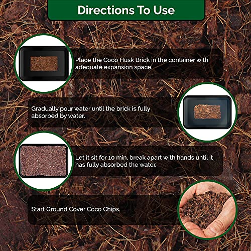 Ubicon Easy Use Decorative Coco Husk Mulch For Moisture Retention, Erosion Prevention And Weed Control; Gets 8 Quarts For Each Brick #TOP4