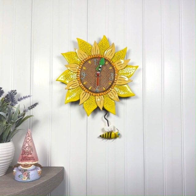 Amazon.com: Allen Designs Bee Sunny Sunflower Wall Clock with Bee