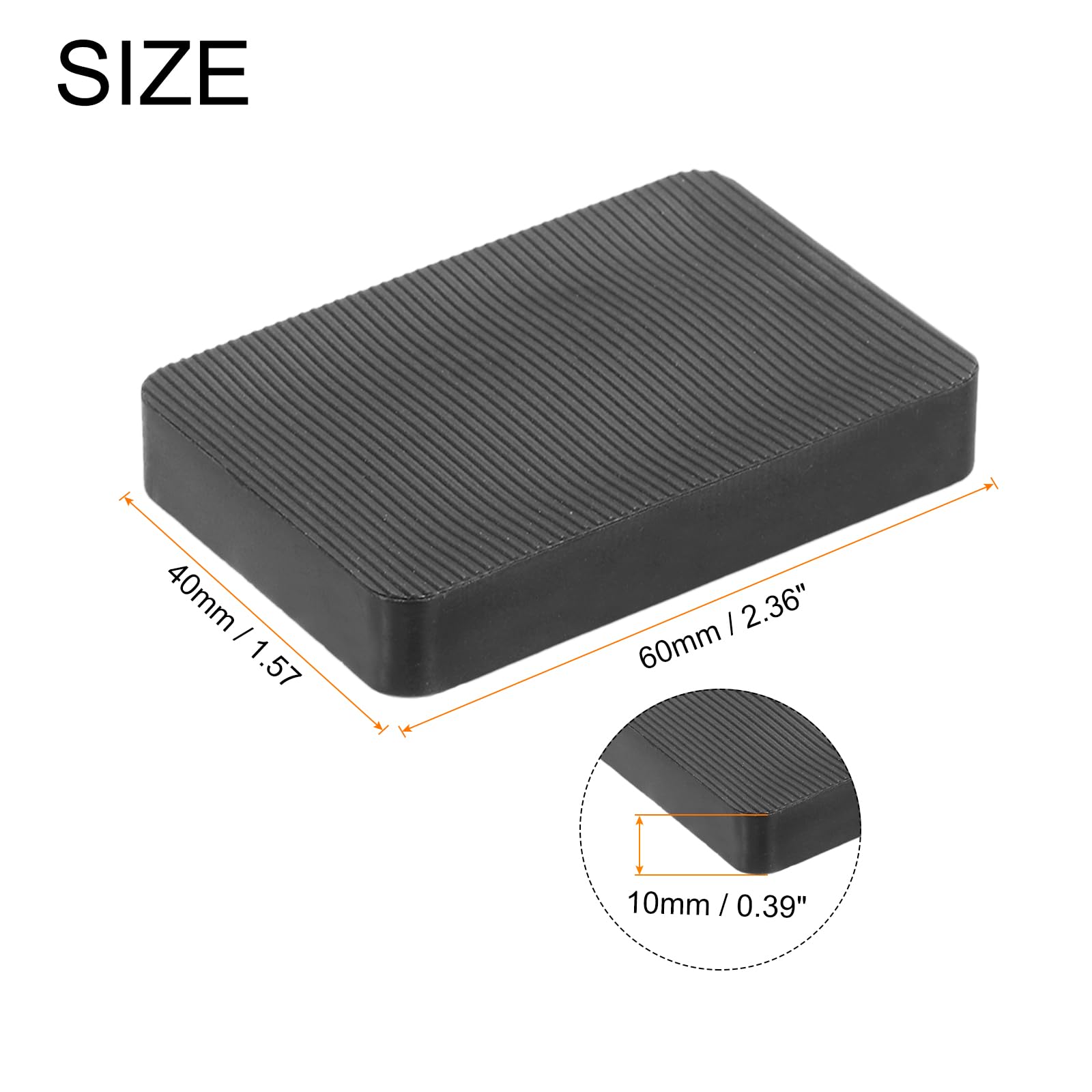 QUARKZMAN 100pcs Cuñas Plásticas, 60x40x10mm (L*An*Grosor) Espaciadores de Plástico Cuñas para Azulejos Placas de Compensación Niveladores Flexibles para Ventanas Muebles Puerta, Negro