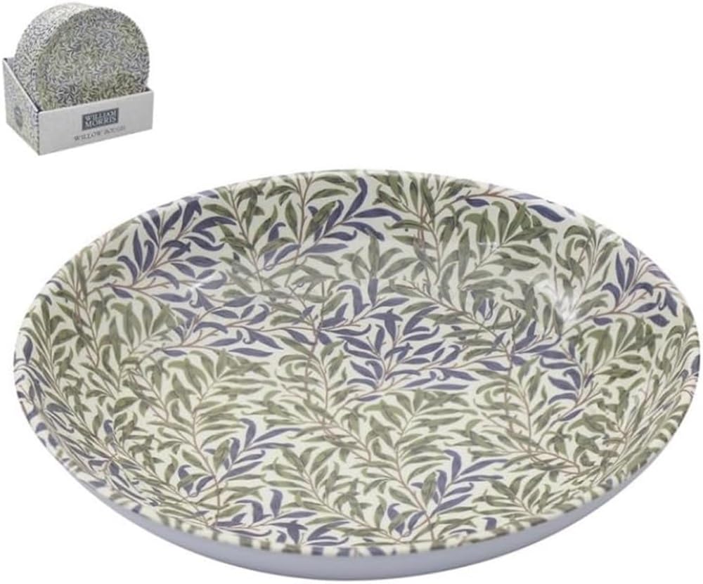 The Leonardo Collection Willow Bough Bowl 8.5 William Morris | Melamine Bowl With Modern Designs | Ideal For Cereal, Fruit, Yoghurt & Soup |Not Microwave Safe - Suitable For Any Kitchen