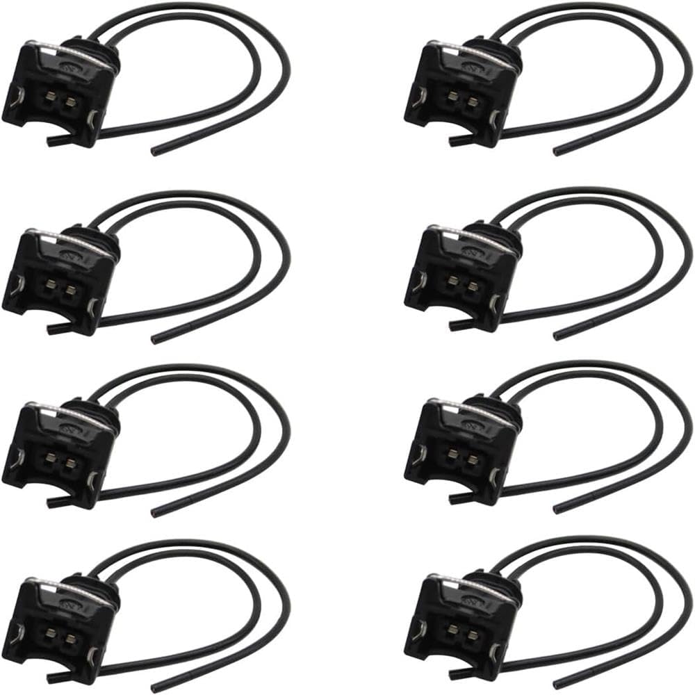 8* Fuel Injector Connector Wiring Plugs Clips for EV1 OBD1 Pigtail Cut & Splice OEM-Compatible Replacement Part