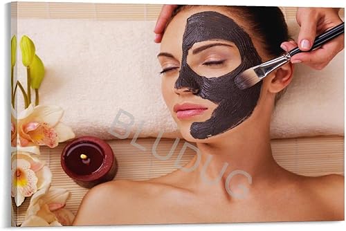 BLUDUG Female Face MASSAGE WALL Decoration Relaxing SPA HEALTH Care WALL Art Poster (1) Canvas Painting Posters And Prints Wall Art Pictures for
