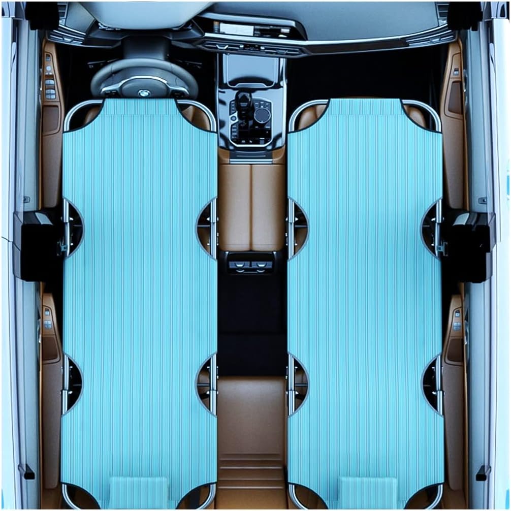 Foldable Travel Car Bed for SUV, Portable Car Camping Bed for Adult, Knitting Surface Travel Car Bed with Soft Foam Protection Strips, Holds 550 Lbs,Onecolor-163x56x38cm-A