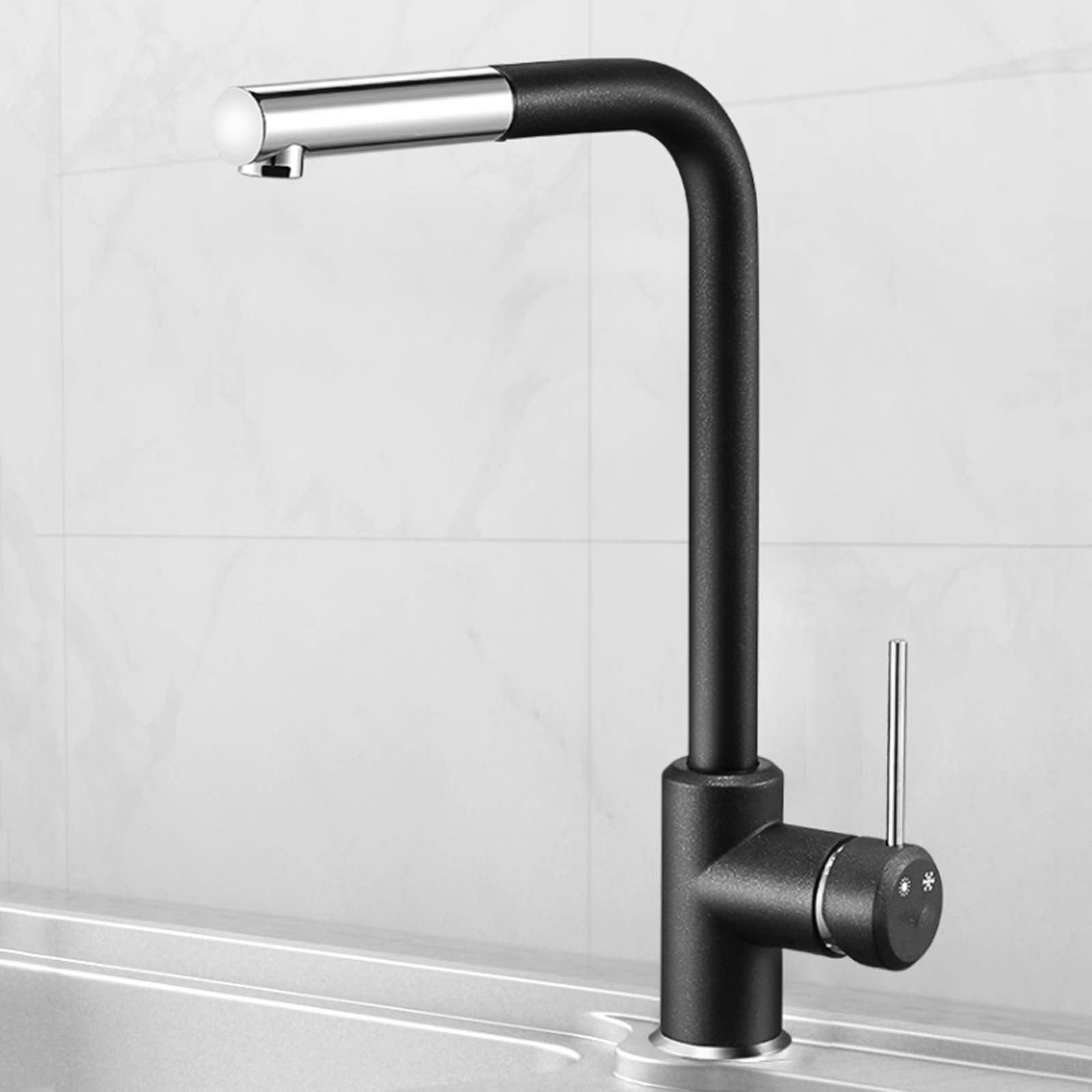 Mitigeur de cuisine avec douchette orientable robinet de lavabo 360