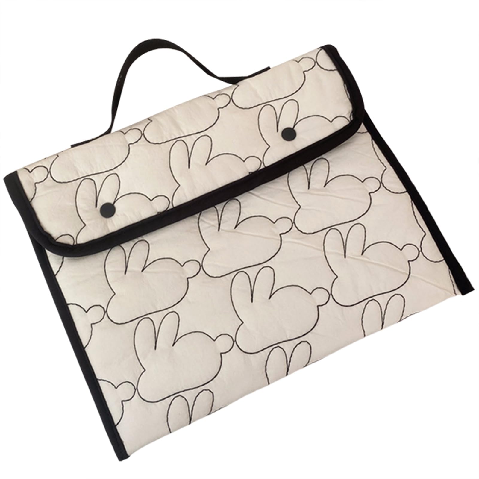 Kalttoy F Protective Embroidered Rabbits Tablet Pack Storage Bag Home Decoration Accessory Or Notebooks And Students Polyester Notebook Sleeve