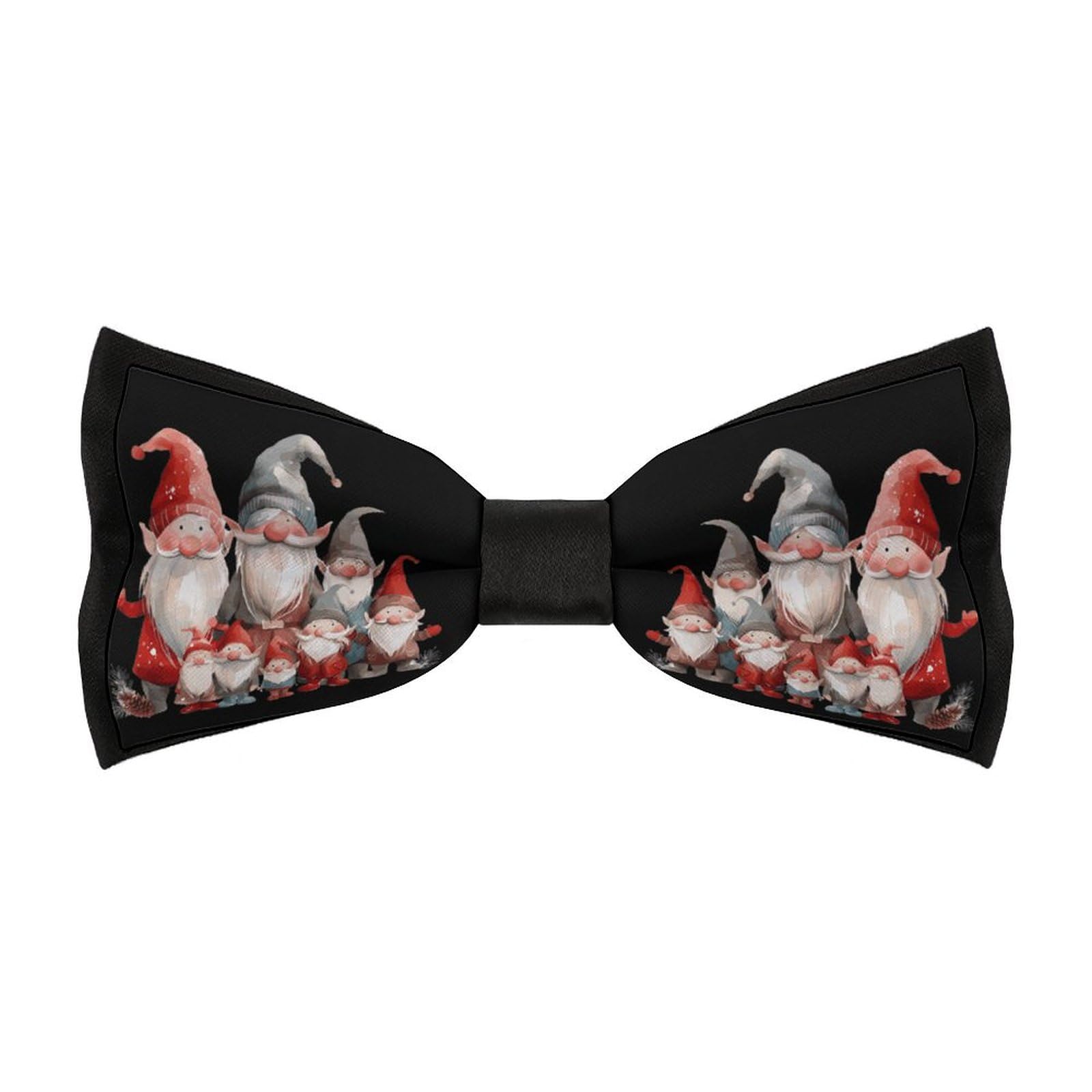 peiyeety Gnomes Family Men's Pre-Tied Bow Ties Printed Adjustable Bowtie for Party Wedding
