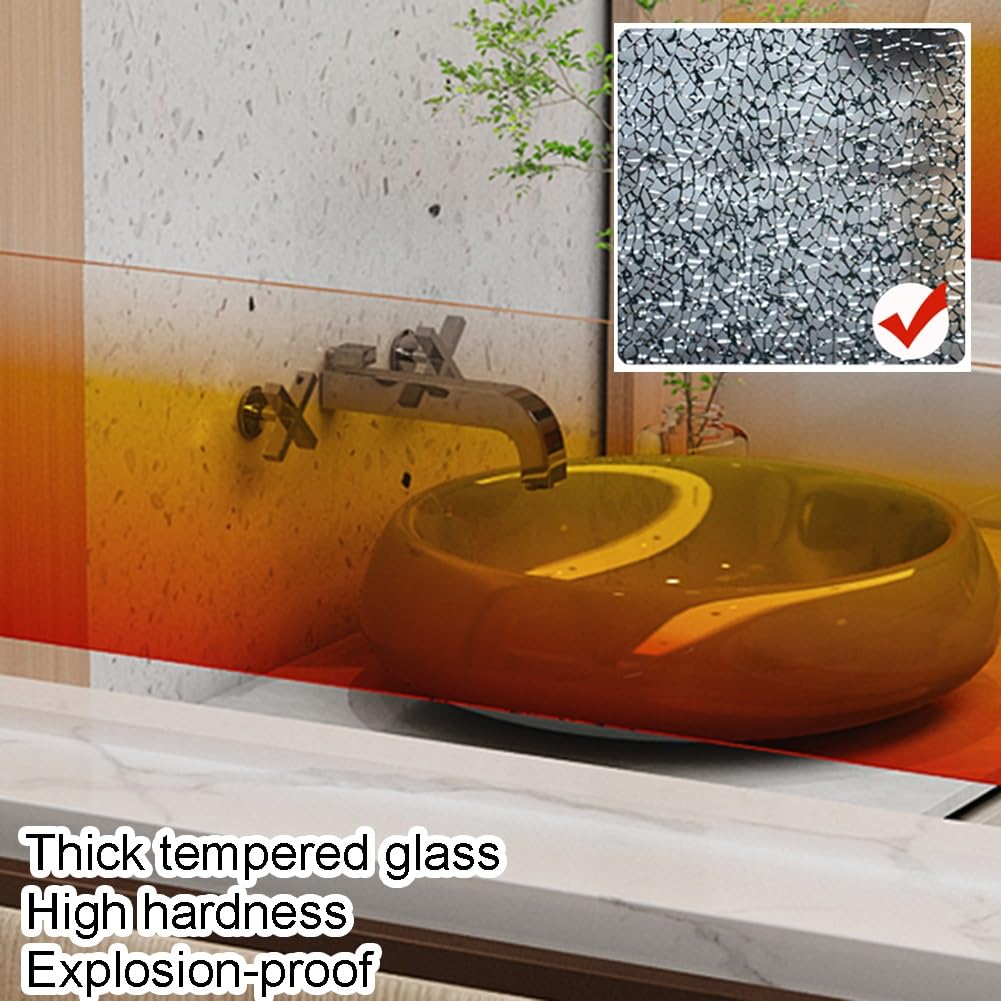 Genérico Mamparas de Cristal Rayado para Comedor, divisores de Acero Inoxidable translúcido, Valla Decorativa Baja para restaurantes y mostradores (Negro, 50 x 25 cm)