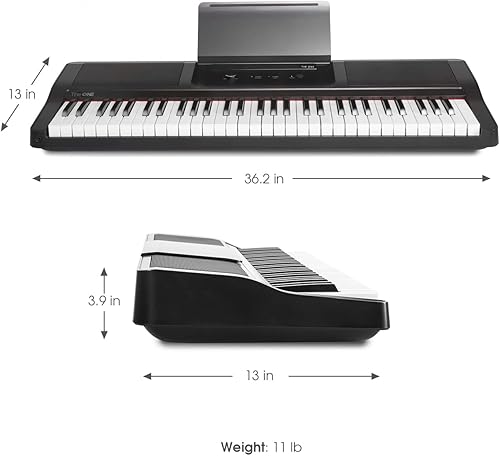 Miniatura 7 de Teclado con iluminación de teclas The ONE Music Group Negro