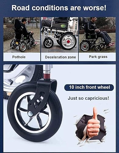 Miniatura 7 de NEOCHY Silla de ruedas portátil de moda ligera con control remoto sillas de ruedas eléctricas plegables motorizadas ayuda de movilidad con