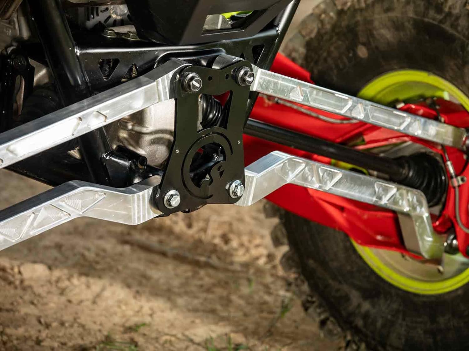 SuperATV High Clearance Billet Aluminum Radius Rods for 2022+ Polaris RZR Pro R/R 4/2022+ Polaris RZR Turbo R / R4 | 7/8" Adjustable Heim Joint | Chromoly Steel Bushings