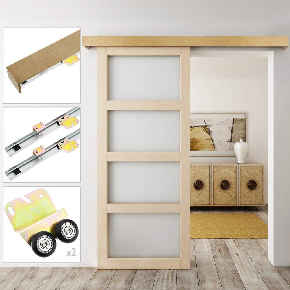 mantovana per porta scorrevole in vetro