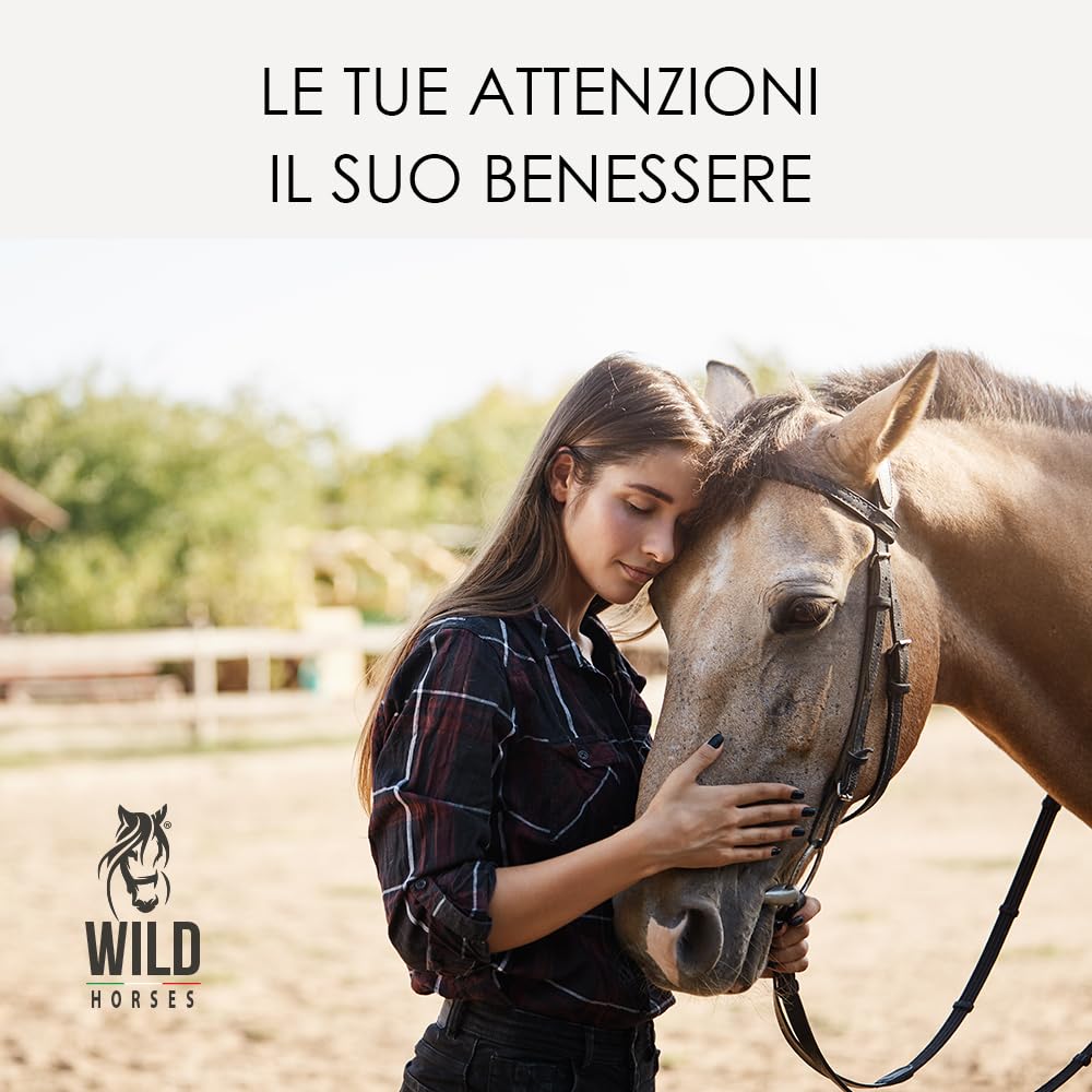 Wild Horses | Lozione Spray Repellente Zanzare e Antiparassitario per Cavalli, 100% Naturale, 500ml, Made in Italy (Geranio e Citronella)