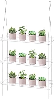 Sumerflos 3-Tier Acrylic Window Boxes Plant Shelves for Windows, Acrylic...