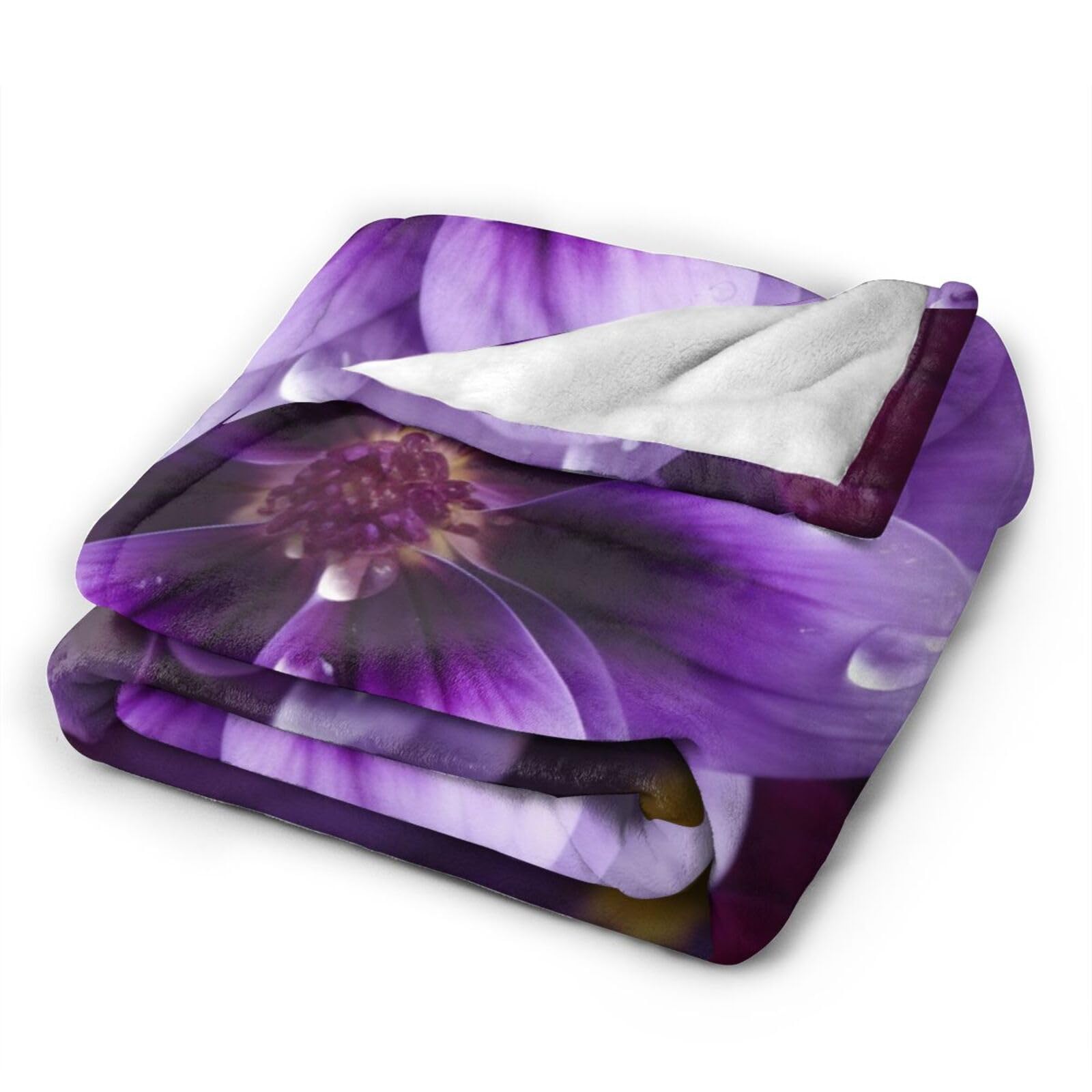 OUSIKA Coperta in microfibra ultra morbida con fiori di rosa in fiore coperta calda per condizionatore d'aria coperta leggera in flanella per letto divano soggiorno 203,2 x 152,4 cm