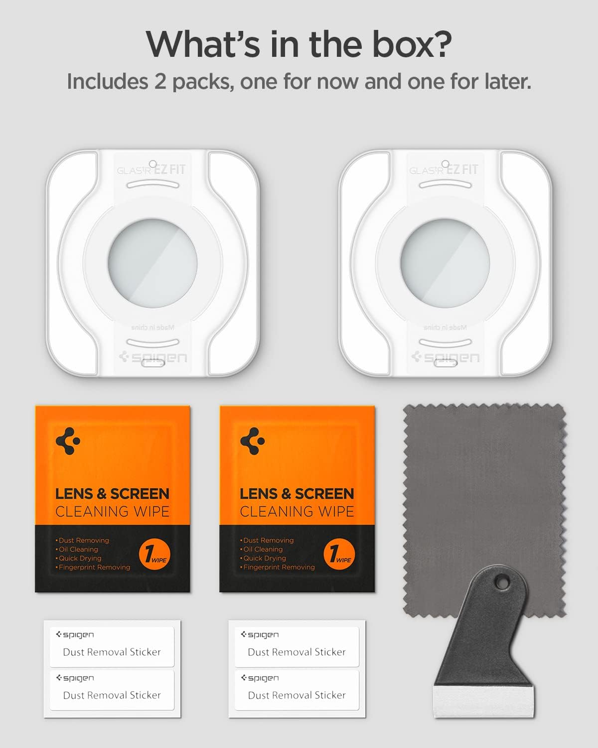 Spigen Tempered Glass Screen Protector [GlasTR EZ FIT] designed for Garmin Forerunner 955/955 Solar - 2 Pack