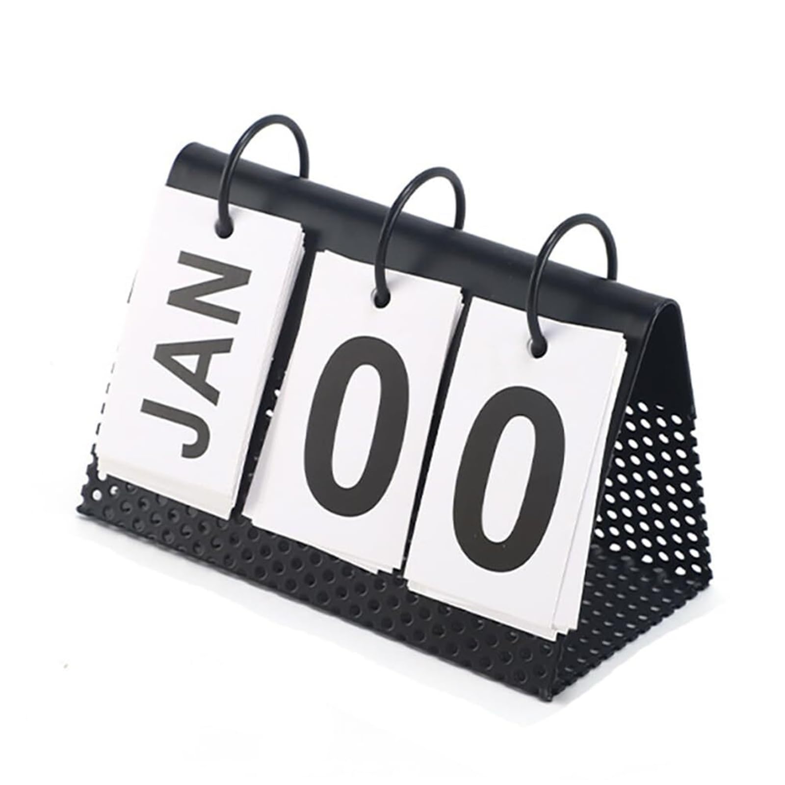 Tischkalender, stehend, mit großem Display, ewiger Kalender, Vintage-Stil, ideal für Schreibtisch, Büro oder Kabine.