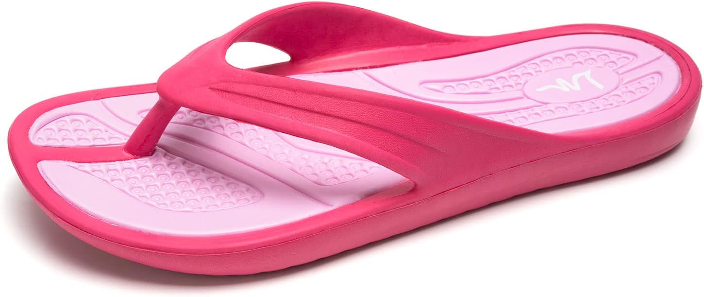 LM Women's Flip Flops Thong Sandals Casual Sandals Shower Shoes Beach Slippers Slides Slip on Water Shoes
