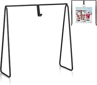Gallery Art Stand for Round Top Black Metal Display Stand 9 Inch Mini Gallery Art and Charm Decoration for Holiday Party Decor Supply Gift(Black)