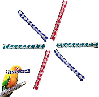 Finger Traps for Birds, Assorted Colors Chinese Finger Trap Bird Toy, Foraging Chopper Chew Toy for Kids, Interactive Birthday Party Favors, Fun Educational Play, 5.91x0.59x0.59 Inches
