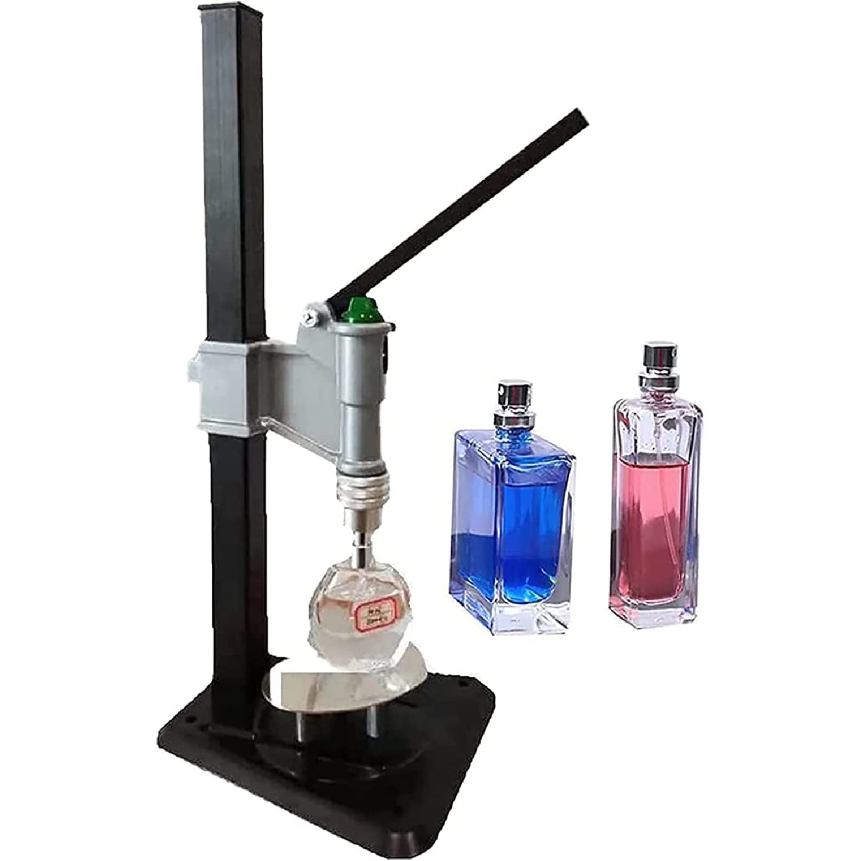 ADORZ Manual Perfume Capper, Adjustable Heigh Professional Bottling Capper, Long Handle Lever Design, Fits 13/15mm Caps Perfume, for Plastic Bottle/Glass Bottle/Met