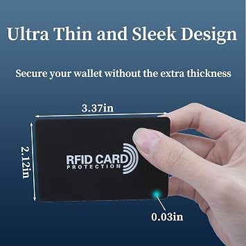 RFID Blocking Card, Contactless Bank Debit Card Protector, 10 Pack