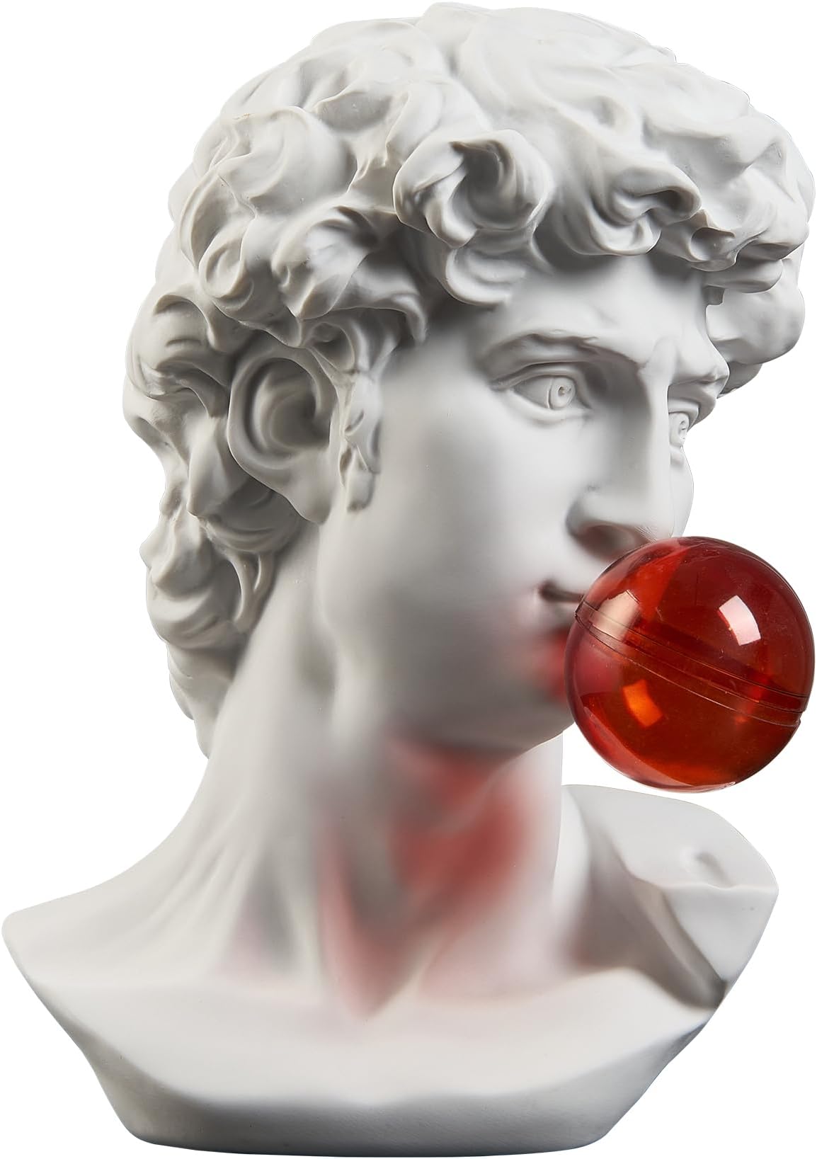 Octdays David Sculpture Roman David Bust Statue for Modern Home Coffee Shop Decor, Collection Figurines for Living Room Bookshelf Office Mantel Cabinet Decorations