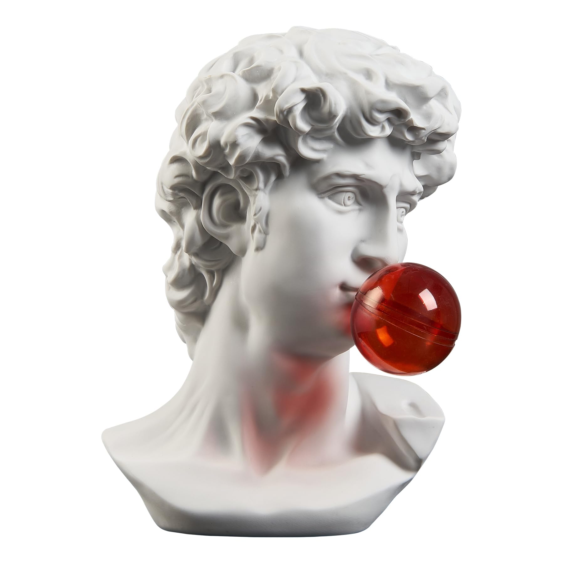 Octdays David Sculpture Roman David Bust Statue for Modern Home Coffee Shop Decor, Collection Figurines for Living Room Bookshelf Office Mantel Cabinet Decorations