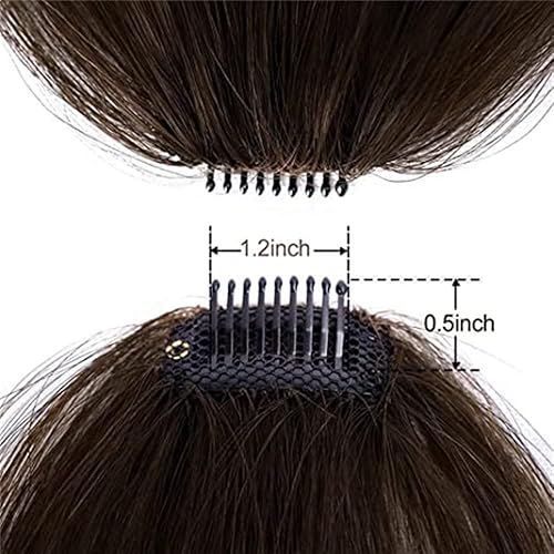 Miniatura 5 de Flequillo con clip para el cabello 100% cabello humano con broches, extensiones de cabello para mujer, extensiones de cabello con broches, color