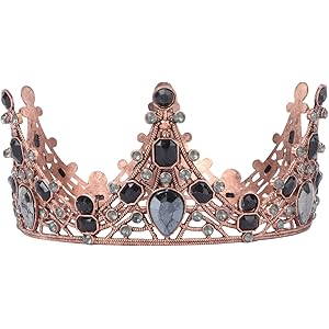 Corona Barocca Per Sposa - Diadema Con Strass, Accessorio Capelli Matrimonio E Feste - Foto 10