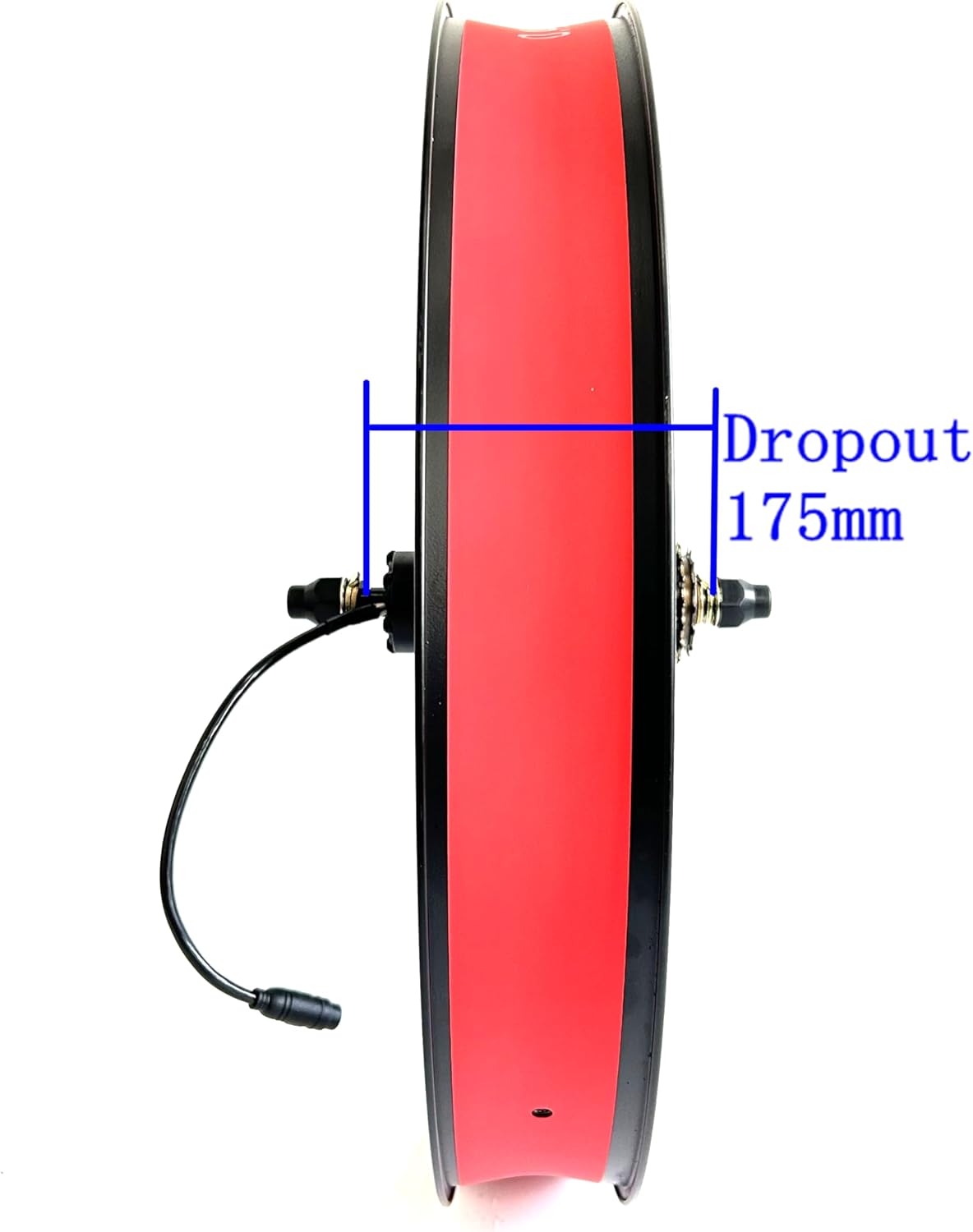 48V1000W Electric Fat Bike 26x4.0 inch Rear Hub Motor Wheel Set Rear Drive with Color Display and Sinewave Controller Snow Waterproof 175mm Dropout Big Foot Bicycle