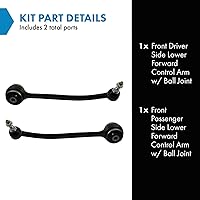 Vista 2 de Conjunto de Brazo de Control Inferior Delantero y Junta Esférica TRQ para Lado del Conductor y del Pasajero 2 Piezas Compatible con Ford Mustang GT