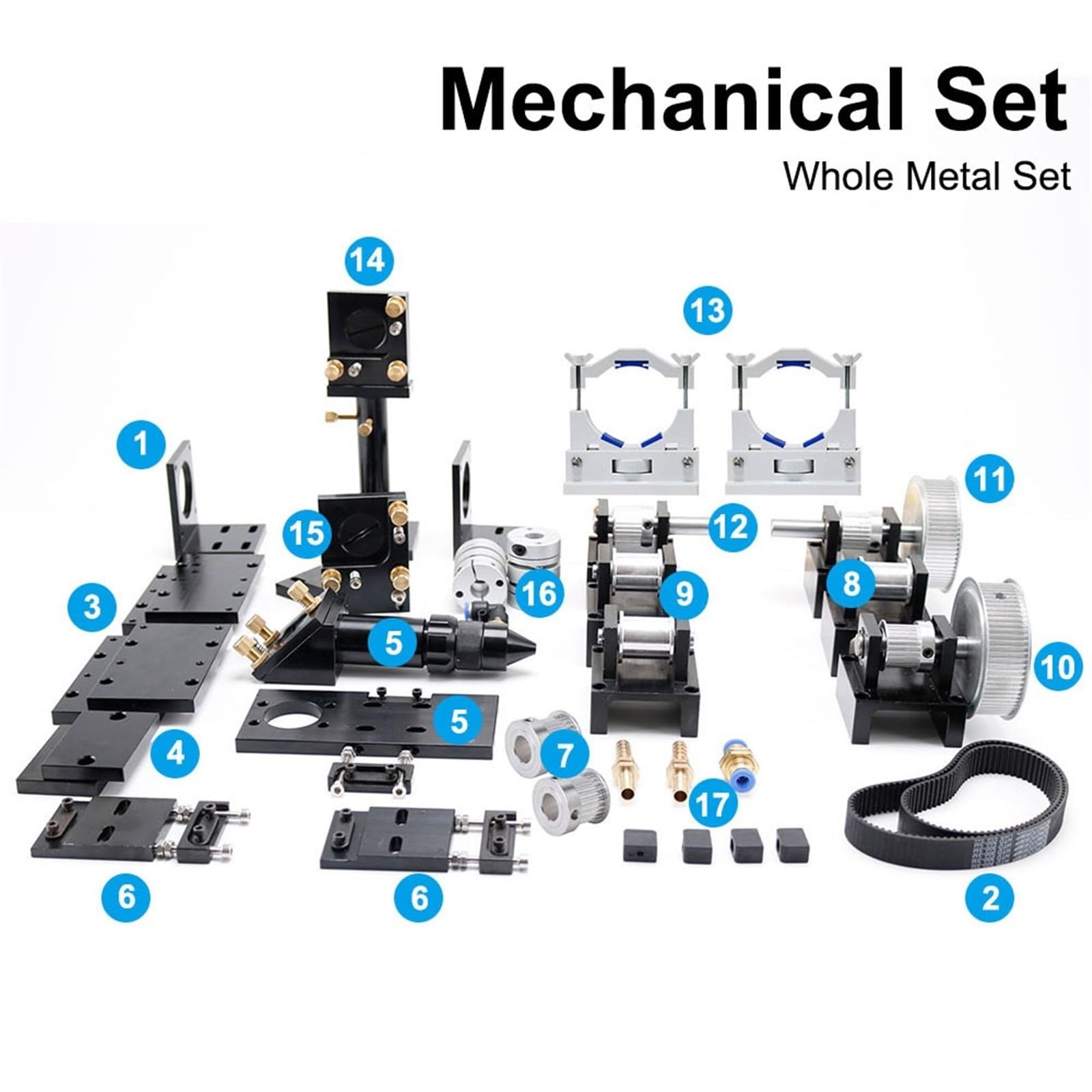 Laser Cutting Machine Spare Parts Set Single Head for 6090 1390 1410 Co2 Laser Mechanical Parts