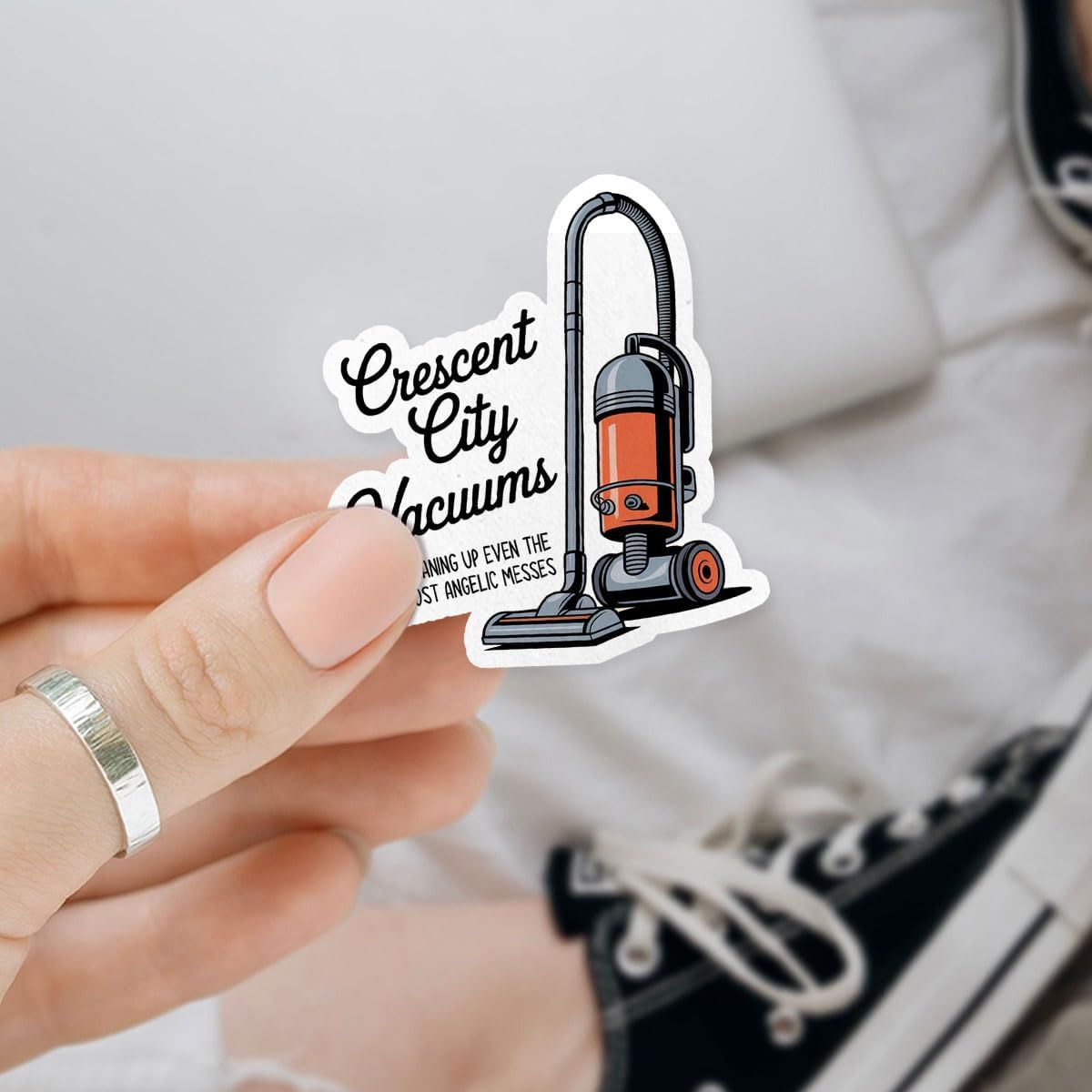 3Pcs Crescent City Vacuums Sticker Funny Cleaning Up Even The Most Angelic image 2