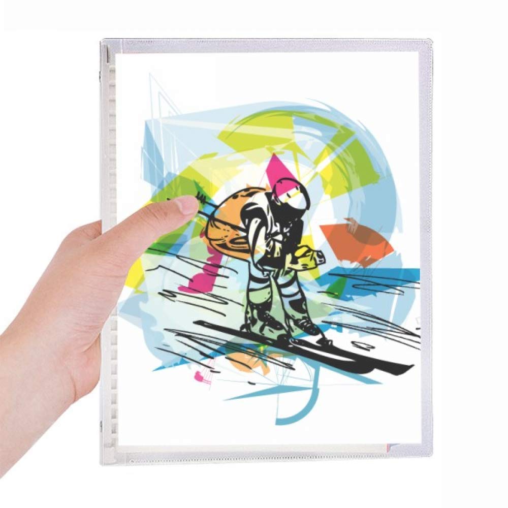 Carnet de notes en spirale rechargeable ski acrobatique couverture rigide amovible - 5