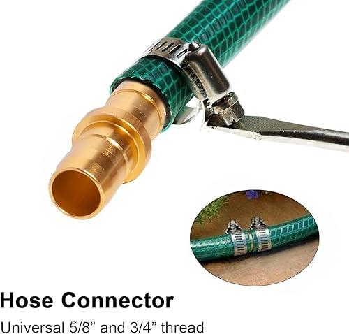 Miniatura 2 de AINEED Kit de reparación de manguera de jardín, kit de reparación de conector de manguera con abrazadera de acero inoxidable, accesorios de
