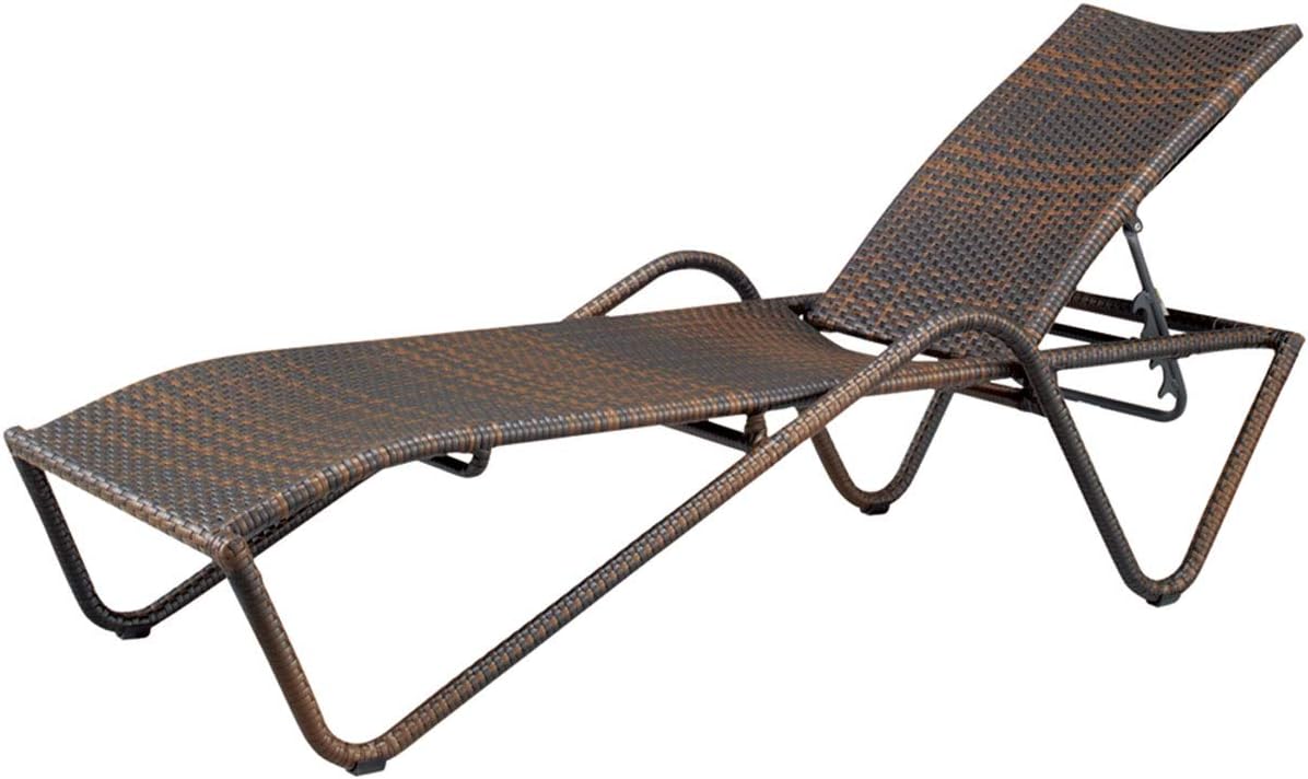 Amazon サンラウンジャー 日焼け 寝椅子 ビーチベッド プールサイドベッド ダークブラウン 平山 寝袋 ベッド マット
