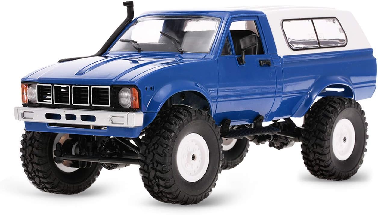- YIKESHU RC Rock Crawler, 2.4Ghz with Led Headlight RC Truck 4x4 Offroad 1:16 Scale Remote Control Truck, All Terrain RC Crawler Brushed RTR for Adults